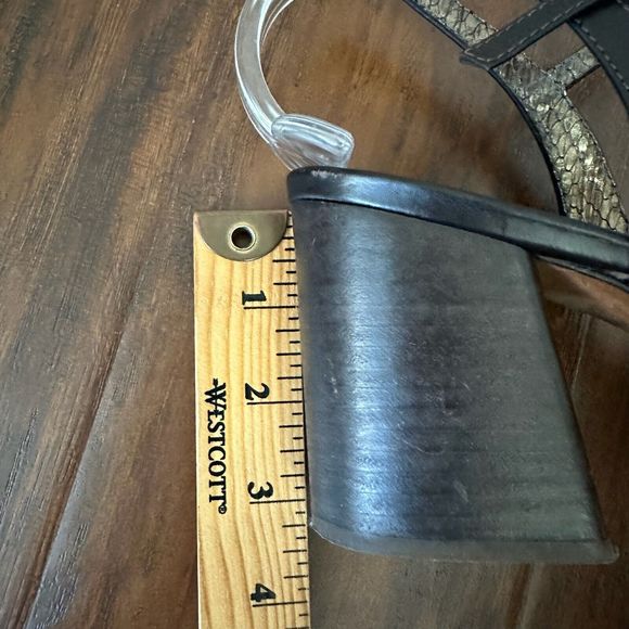 SCANLAN THEODORE Moro Heeled Sandals in Snakeskin Bronze Espresso - Picture 12 of 12